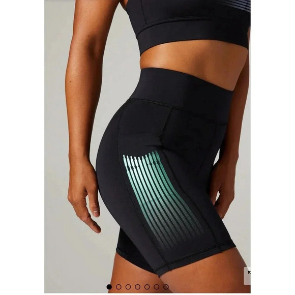SAVAGE X FENTY Band-It High-Waist Bike Short Black Caviar/Oil Slick SZ L New - Picture 2 of 16